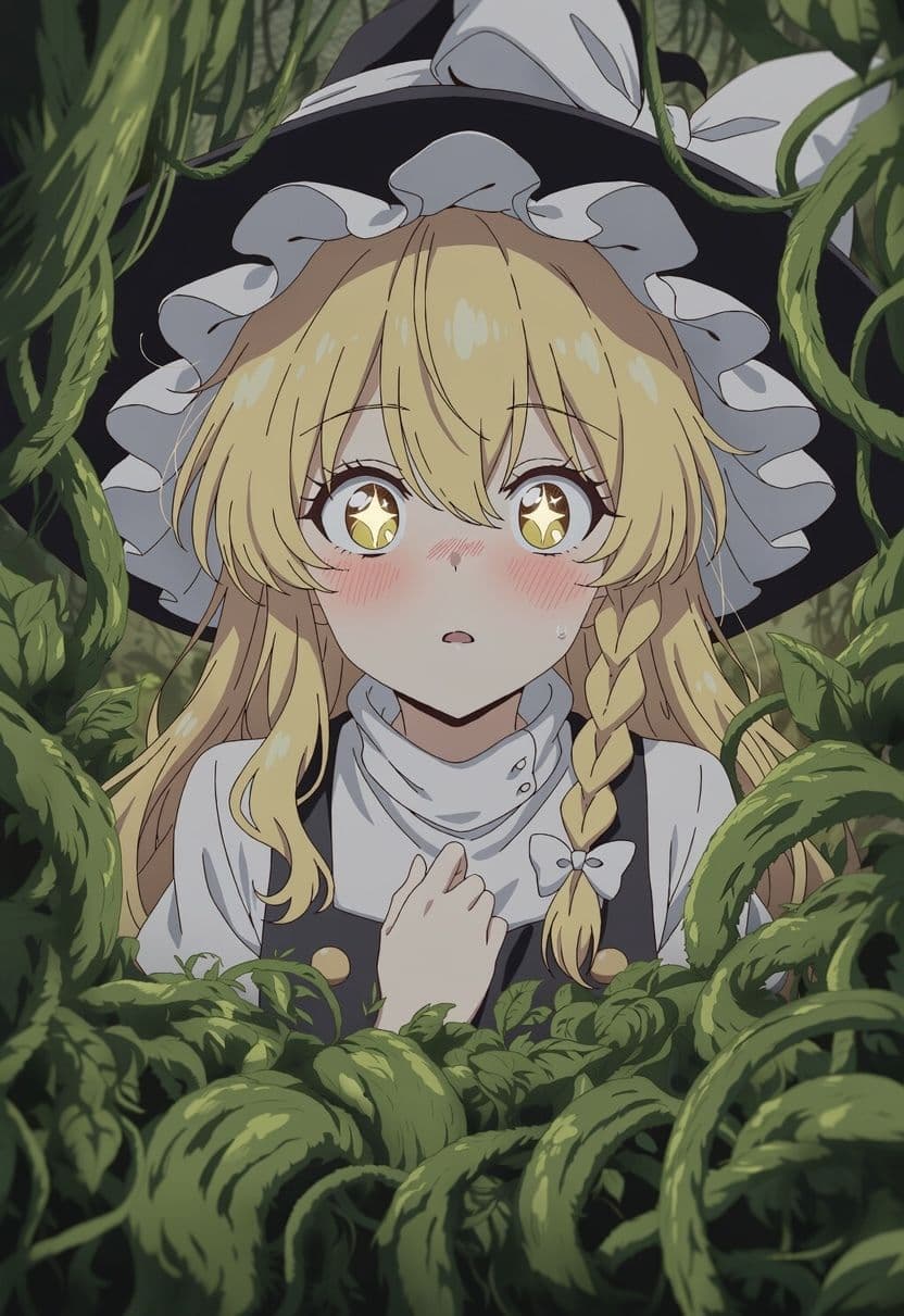 霧雨魔理沙と森の触手植物 サンプル3