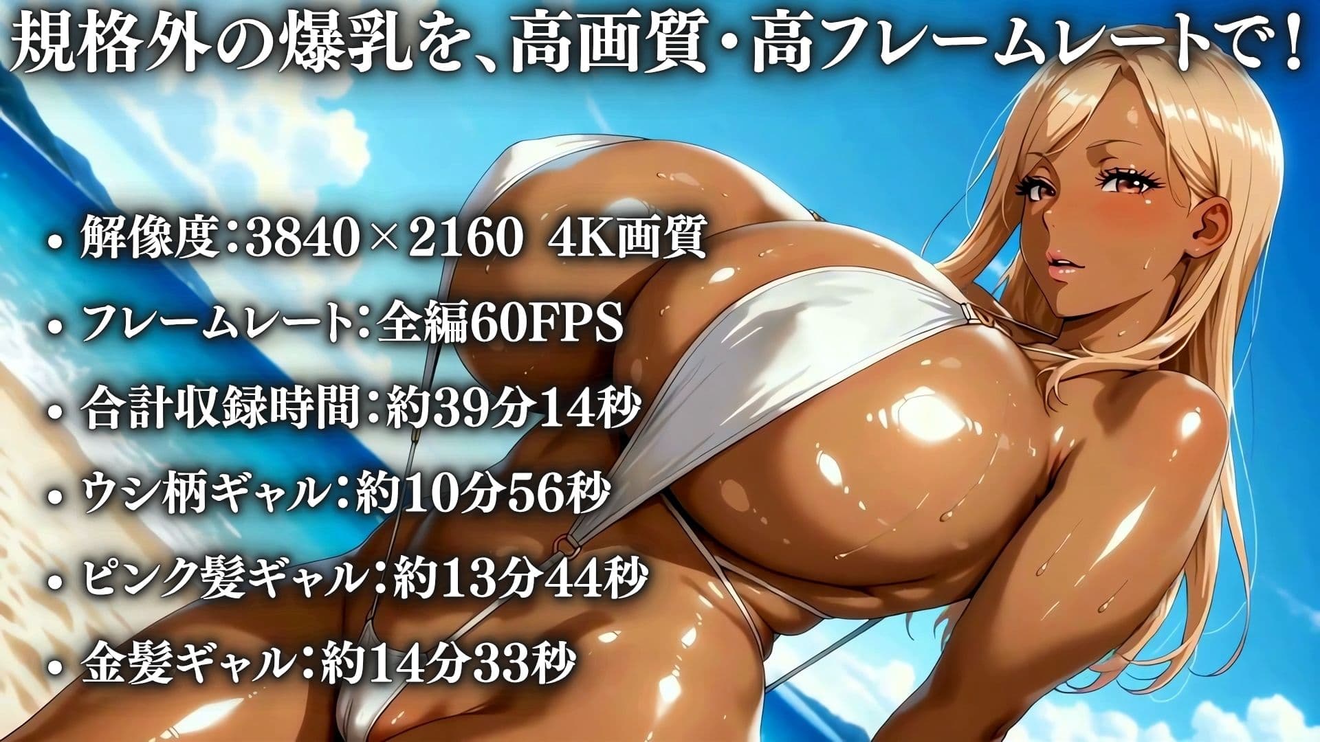 おっぱいのデカさ最上級 3人の黒ギャルビーチで大乱交 『揺れ動く3つの爆乳』 サンプル10