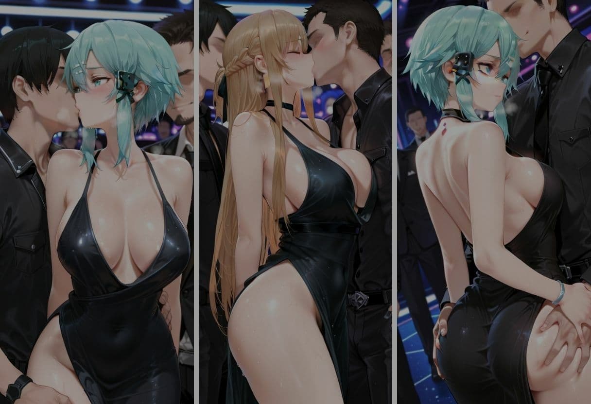 禁断のハプバー  ソードアートオンライン  アスナ  シノン サンプル3