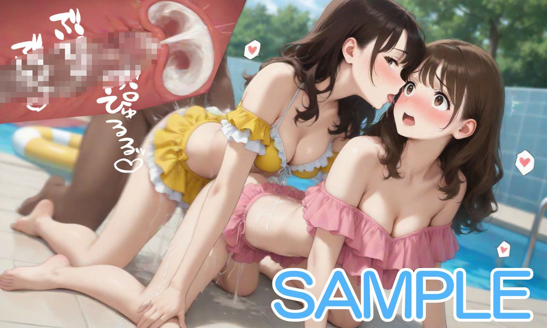 水着な女の子とプールで×××2 サンプル5