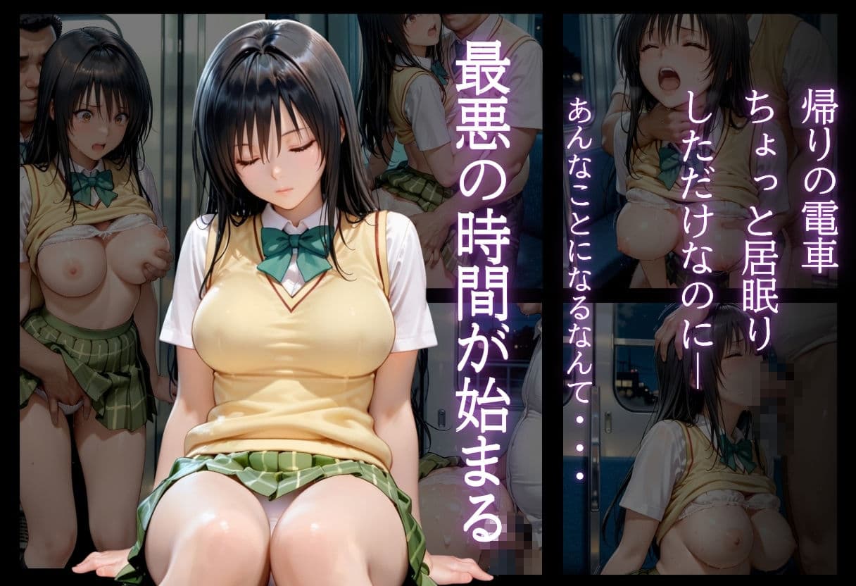 巨乳女子〇生孕ませ痴●電車 サンプル1