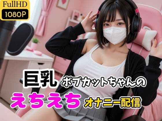 巨乳ボブカットちゃんのえちえちオナニー配信