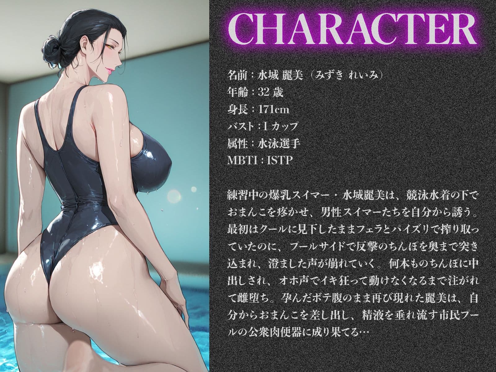 クールな爆乳美人スイマー、雌堕ちして市民プールの公衆肉便器になった話 サンプル1