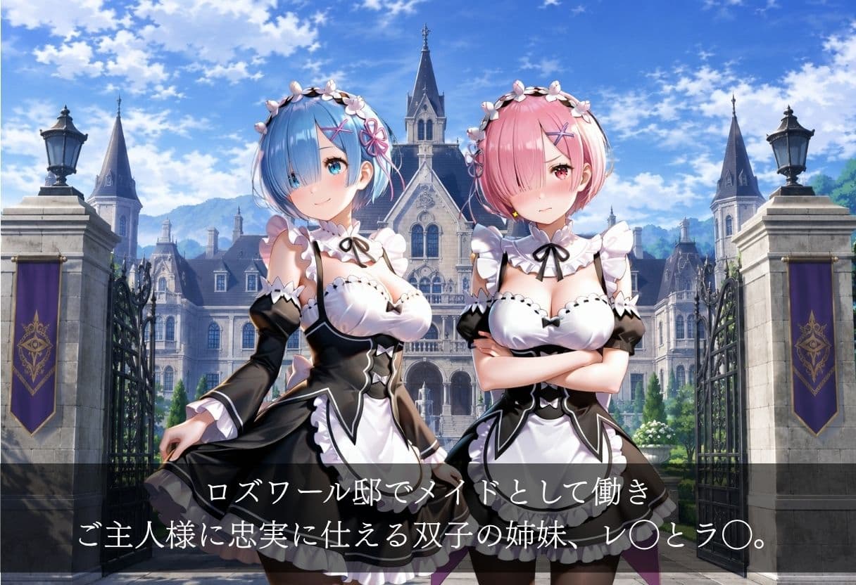 ロズワール邸の代理主人の性処理メイド、レ◯とラ◯ サンプル1