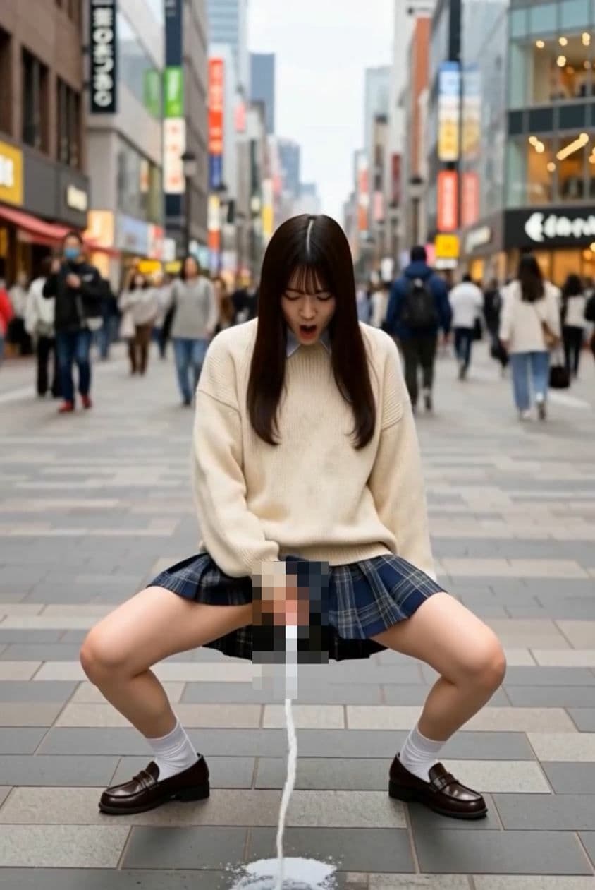 ふたなり女子  エスカレートする露出行為！野外露出射精！男湯乱交！電車内フェラ！メイド喫茶ブッカケ！制御不能超巨大マラ！ サンプル3
