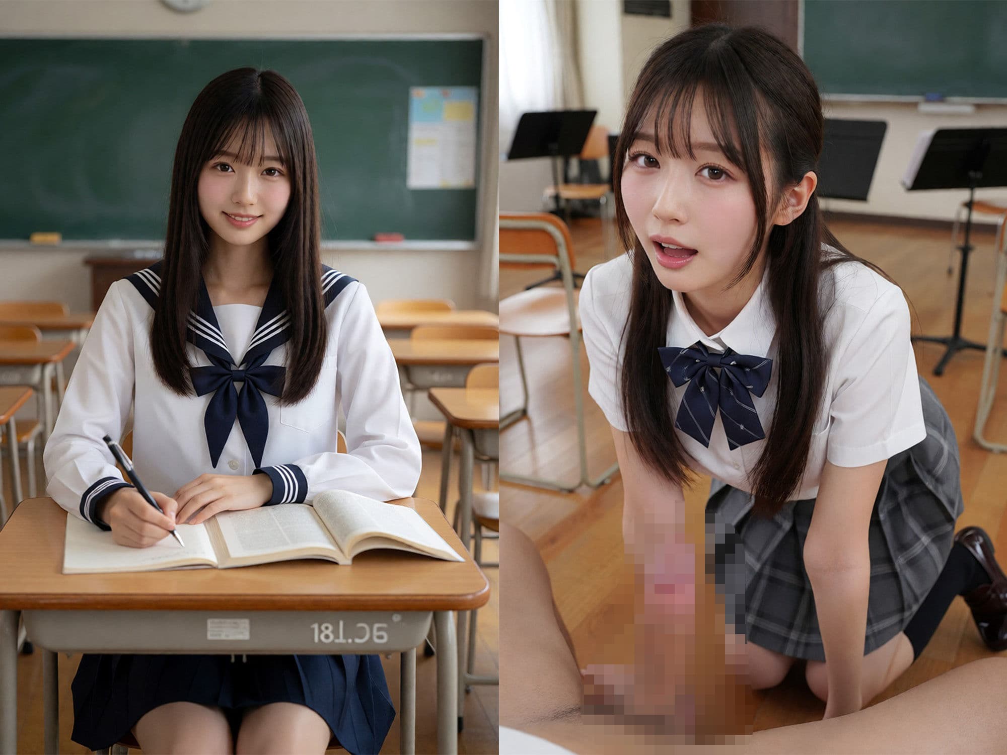 演奏中に生挿入 授業は真面目な吹奏楽部JK 〜合奏の合間に顧問が挿入して中出し〜 サンプル2