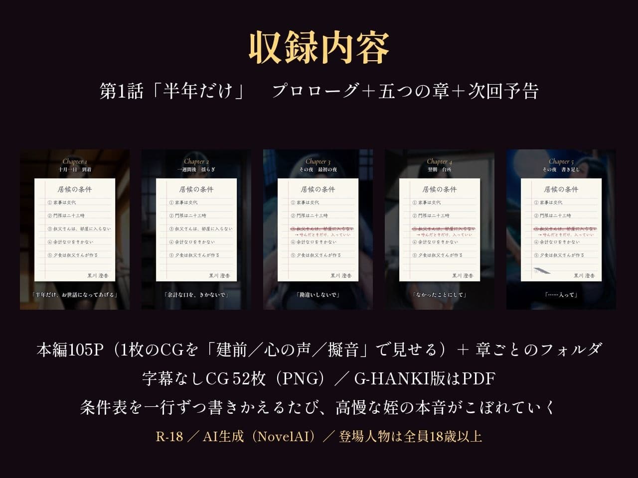 高慢な姪が、居候の条件をひとつずつ書きかえていく話 〜叔父さんにだけ聞こえる本音・第1話〜 サンプル6