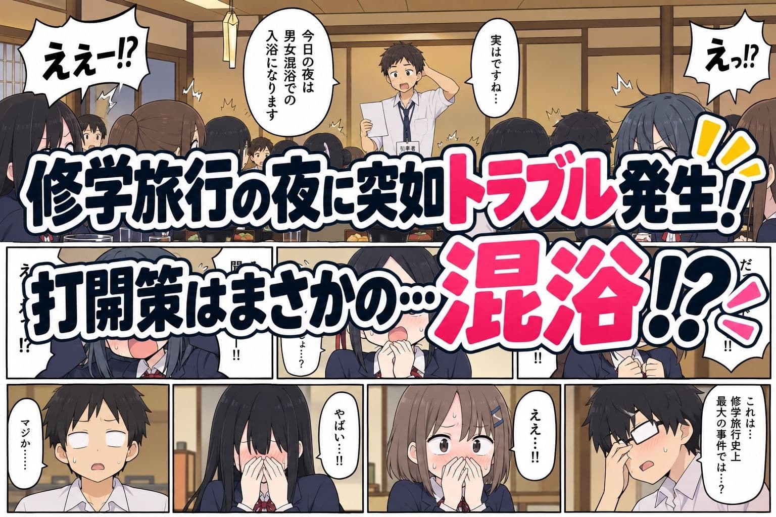 修学旅行の夜は混浴温泉2 サンプル1