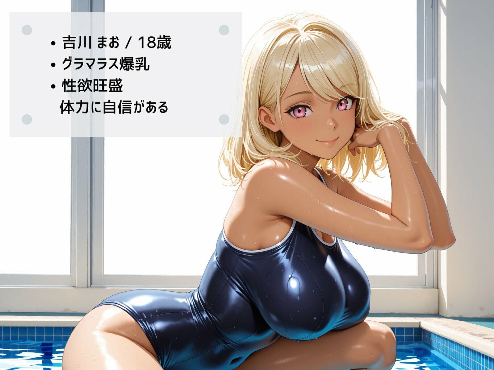 【4K高画質/120fps】 揺れるおっぱい！水泳部の爆乳ギャルJKに誘惑されてエッチな居残り練習 サンプル5