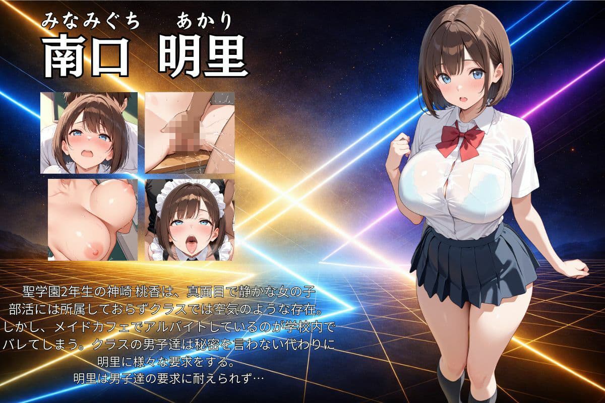 聖凛学園 神崎 桃香の秘密のバイトは超エロいメイド。男子学生に正体を知られ、何度も犯●れる日々。 サンプル1