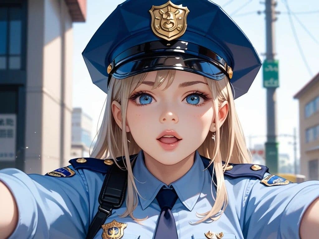 ファーストフード店美女と紅葉を満喫する美女と婦人警官と下町を下校するセーラー服美女 サンプル7
