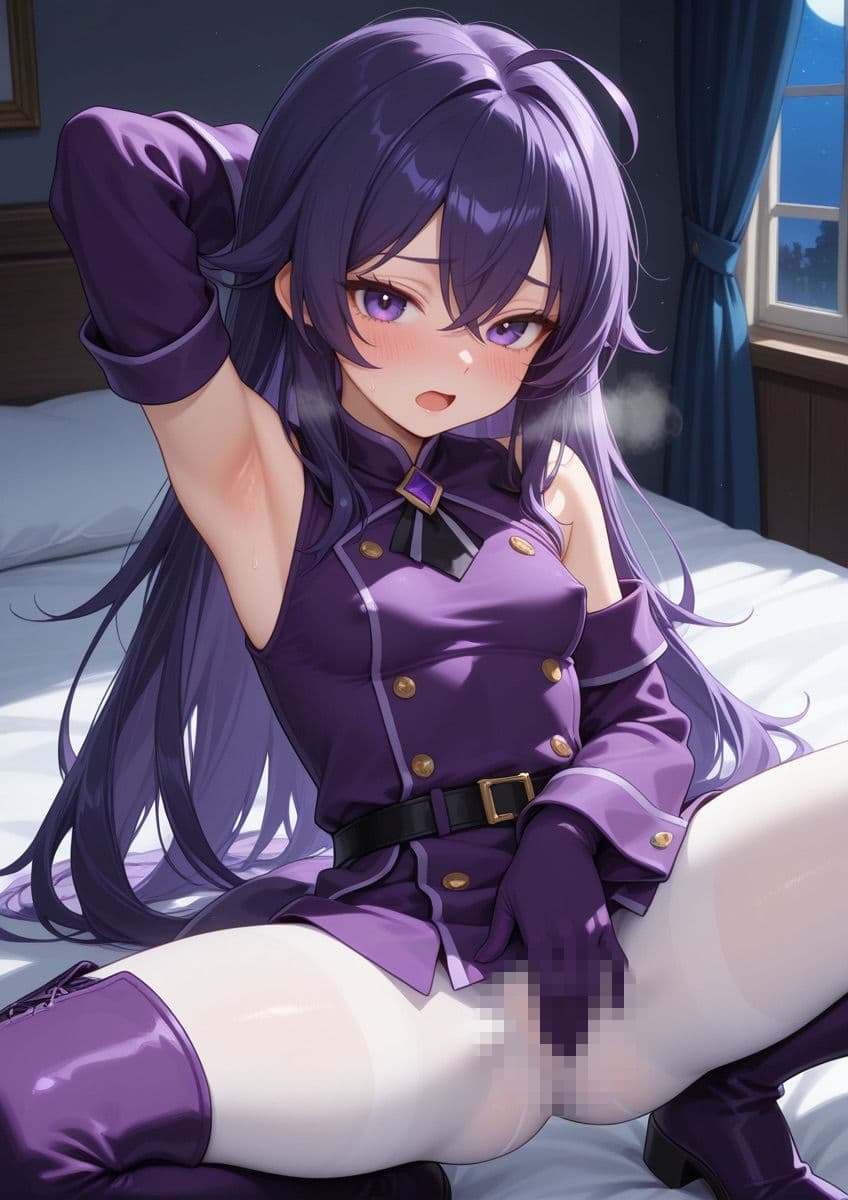 ミリタリー風の衣装の女の子がセクシーポーズで押し倒されてるやつ 1 サンプル4