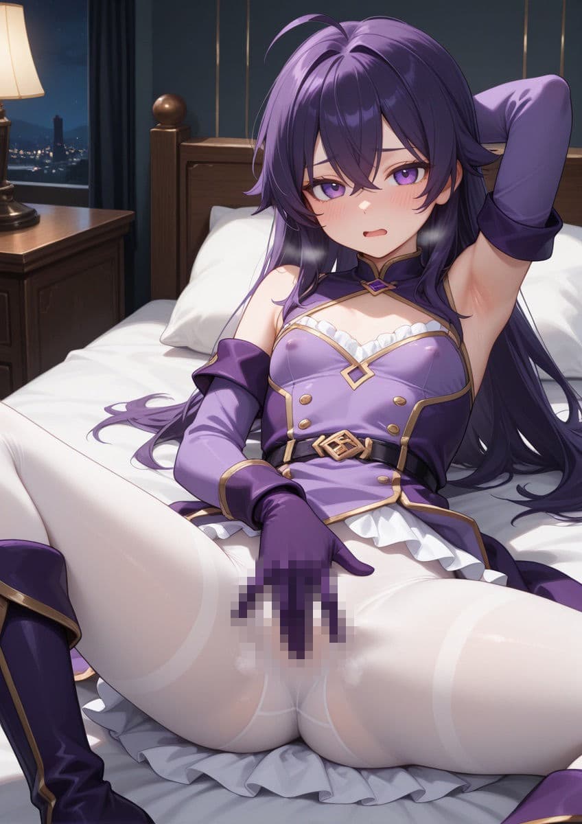 ミリタリー風の衣装の女の子がセクシーポーズで押し倒されてるやつ 1 サンプル5