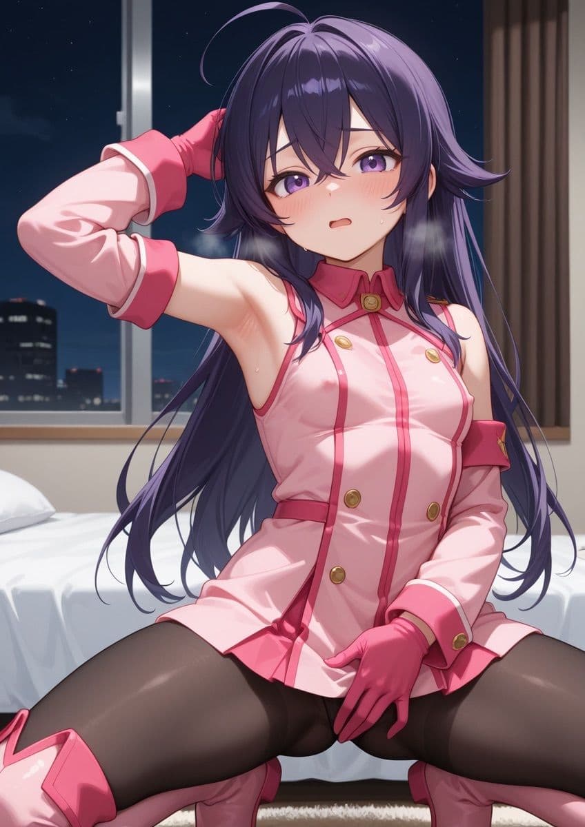 ミリタリー風の衣装の女の子がセクシーポーズで押し倒されてるやつ 1 サンプル8