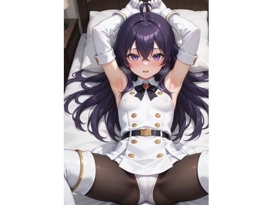 ミリタリー風の衣装の女の子がセクシーポーズで押し倒されてるやつ 1