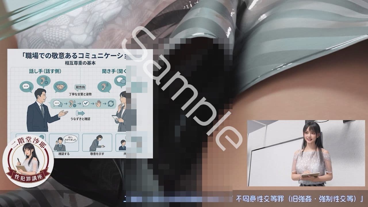【△100】日本語版！パンチラガチャ★二階堂 沙耶 大学に進学し強豪予備校『DOPUX（ドピュックス）』で社会人向け講座（性犯罪）を教える名物講師に！（Vol.001:不同意性交罪） サンプル2