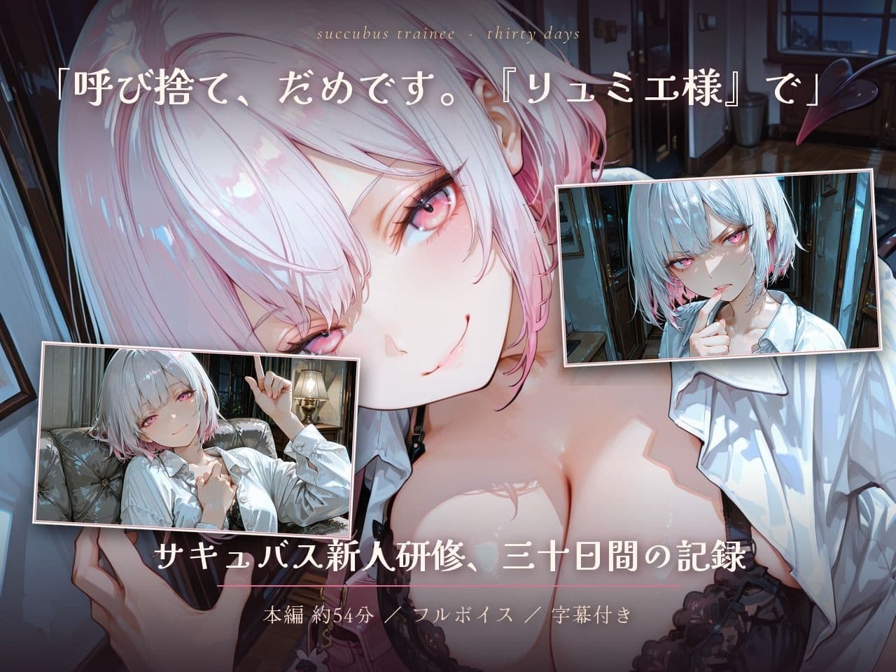 【大ボリューム54分】研修台さん、今夜も搾らせてください（はーと） 〜生意気サキュバスの寸止め搾精30日〜 サンプル1