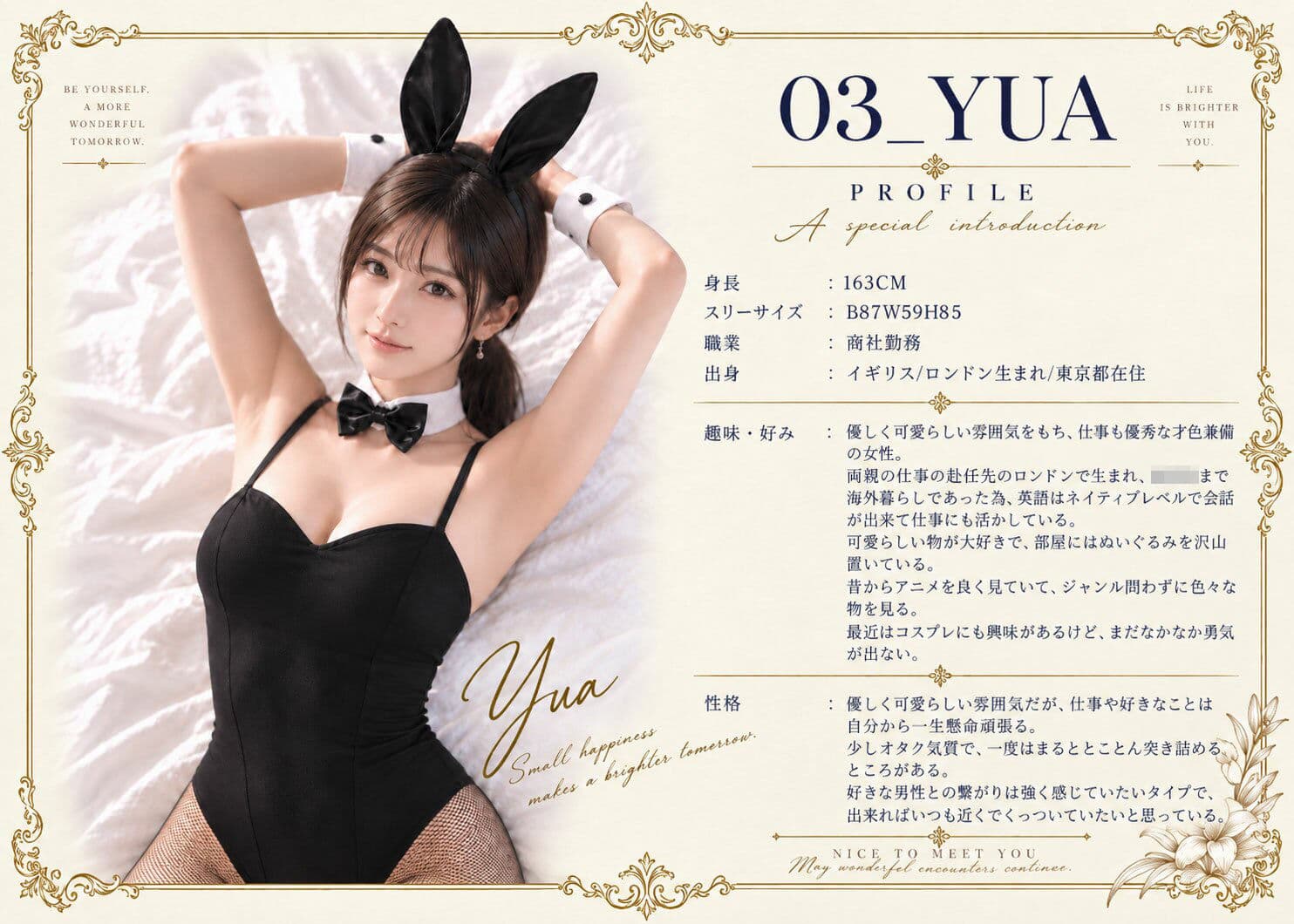 BUNNY★GIRLS_03YUA〈バニーガールとの秘密の一日デート〉 サンプル1