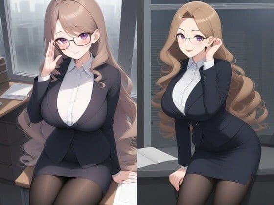 社長室で爆乳メガネ秘書のお姉さん・玲奈（29）と二人きり…出張ホテル・バー・バスルームで朝まで〜有能秘書の淫らな素顔〜【CG292枚収録】