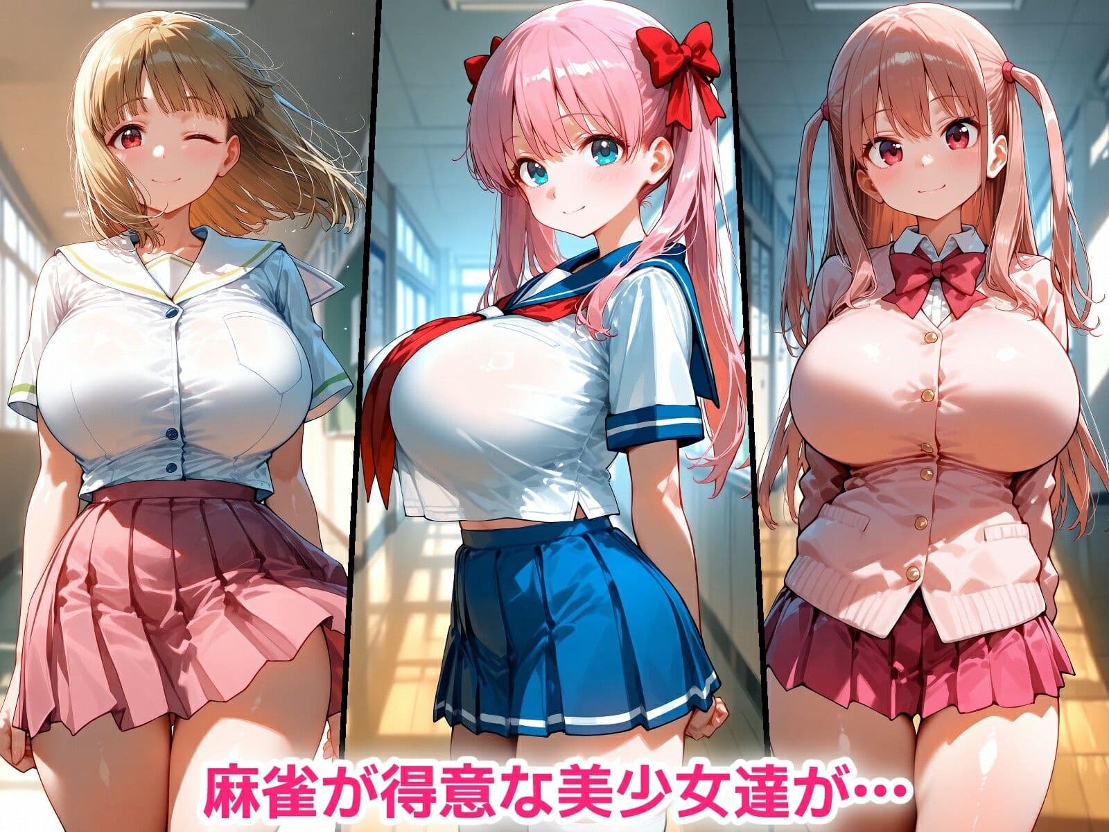 催●おじさんに寝取られる！巨乳雀士たち〜全員メス堕ち・孕ませ〜 サンプル1