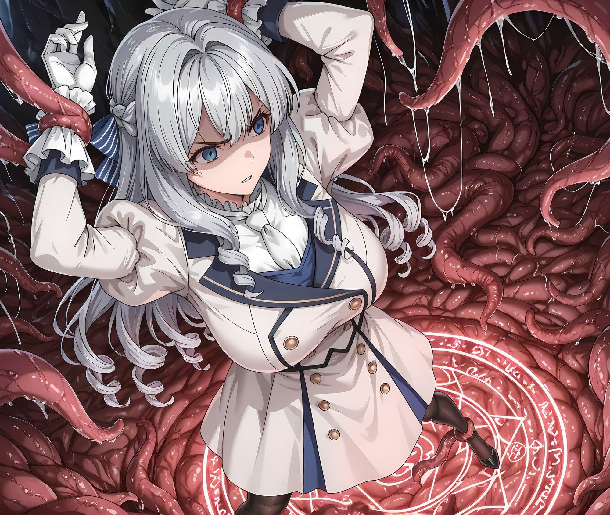 お嬢様触手拘束悪堕ち・淫魔化ドスケベ交尾〜 サンプル3