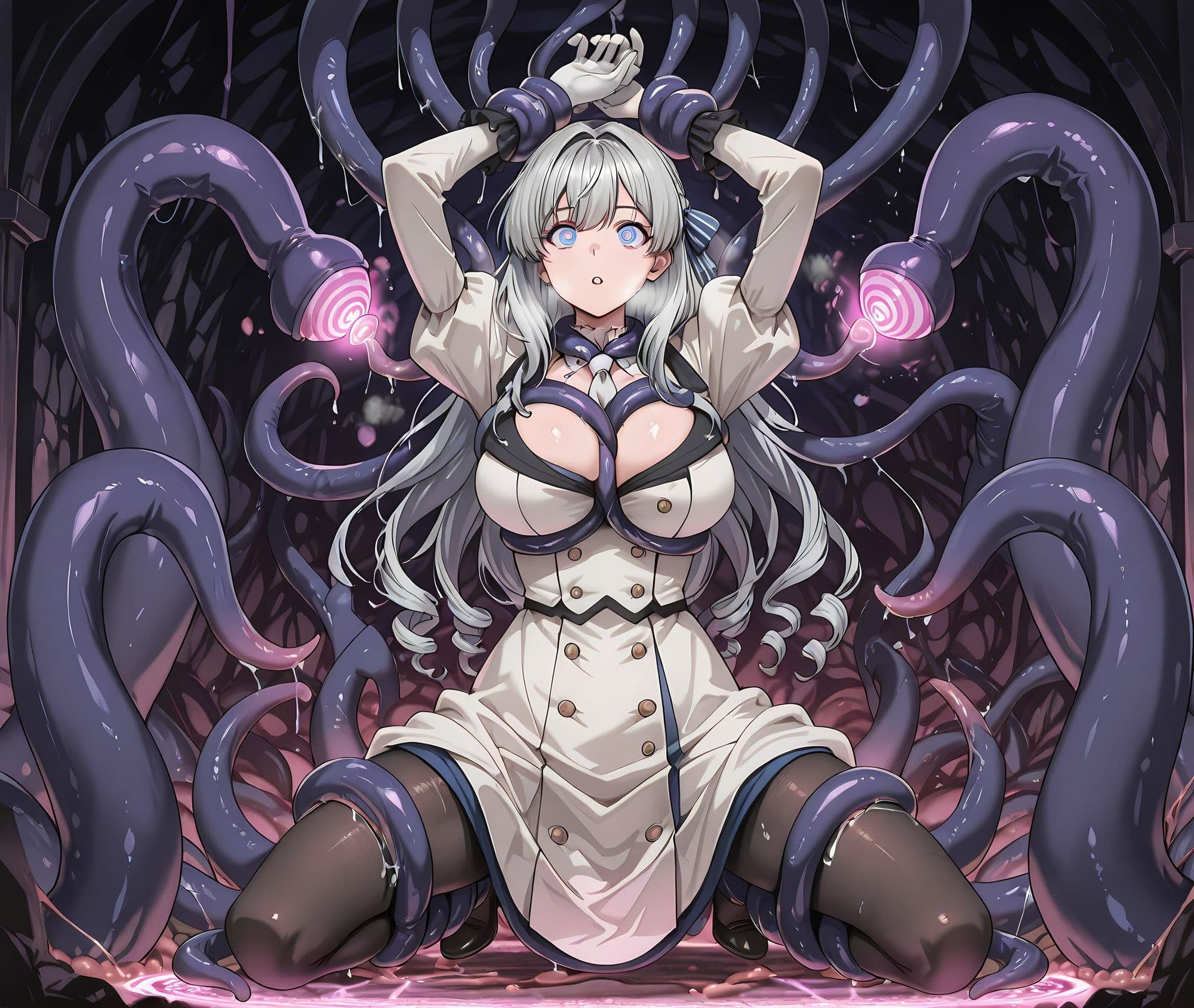お嬢様触手拘束悪堕ち・淫魔化ドスケベ交尾〜 サンプル4
