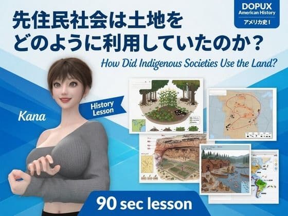 パンチラガチャ★西陣郁奈（にしじんかな）強豪予備校『DOPUX（ドピュックス）』で大学受験生向け講座（世界史）を教える名物講師！（Vol.010:先住民社会は土地をどのように利用していたのか？）
