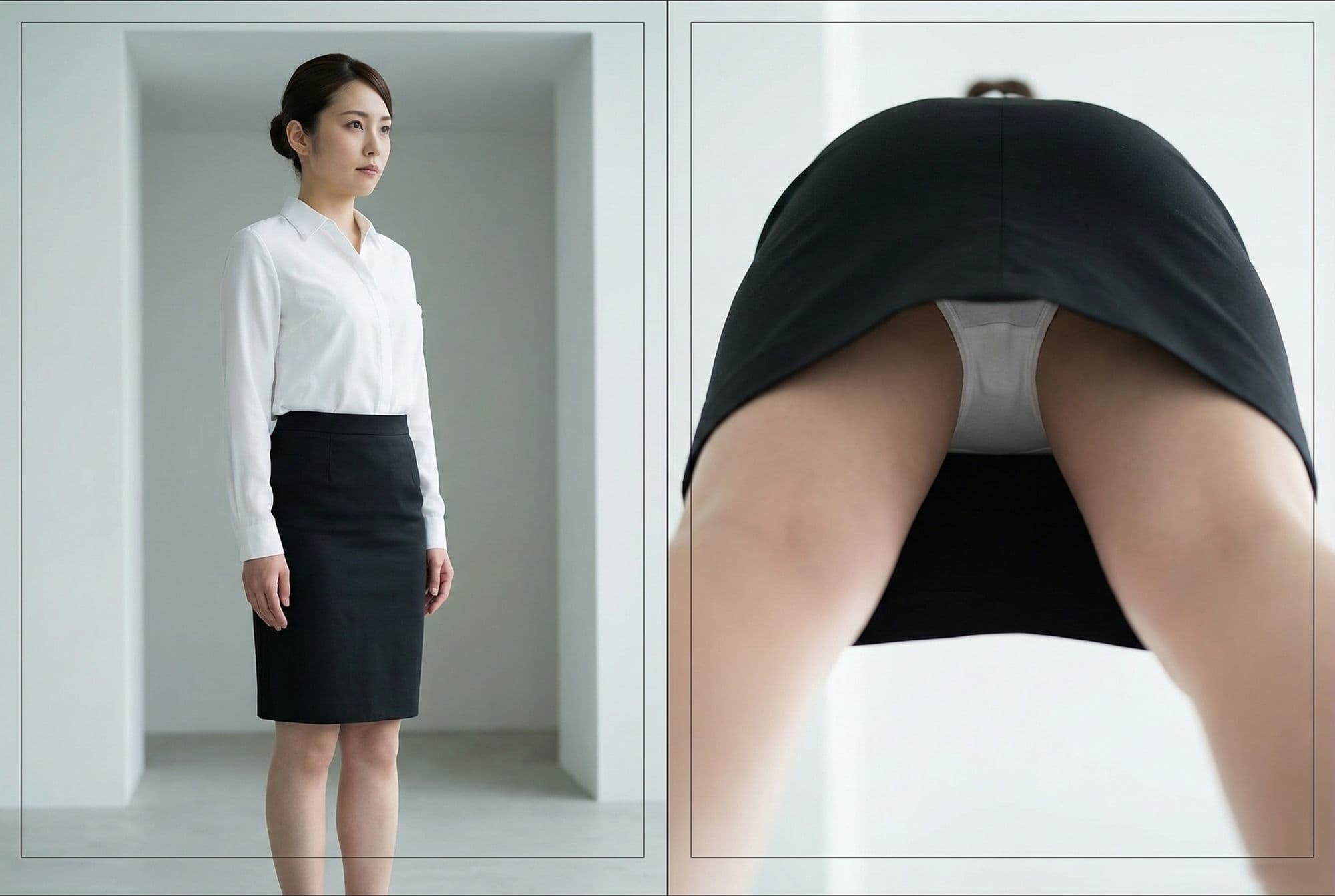 通常時→パンチラ 二画面パンチラ Vol.1【全62枚】 サンプル1