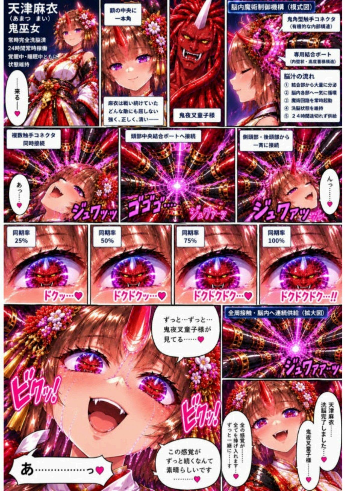 天津天音・天津亜衣・天津麻衣 触手聖戦 総集編 第2巻 200P悪堕ちニズベーラー独特の洗脳済の表現集 サンプル4