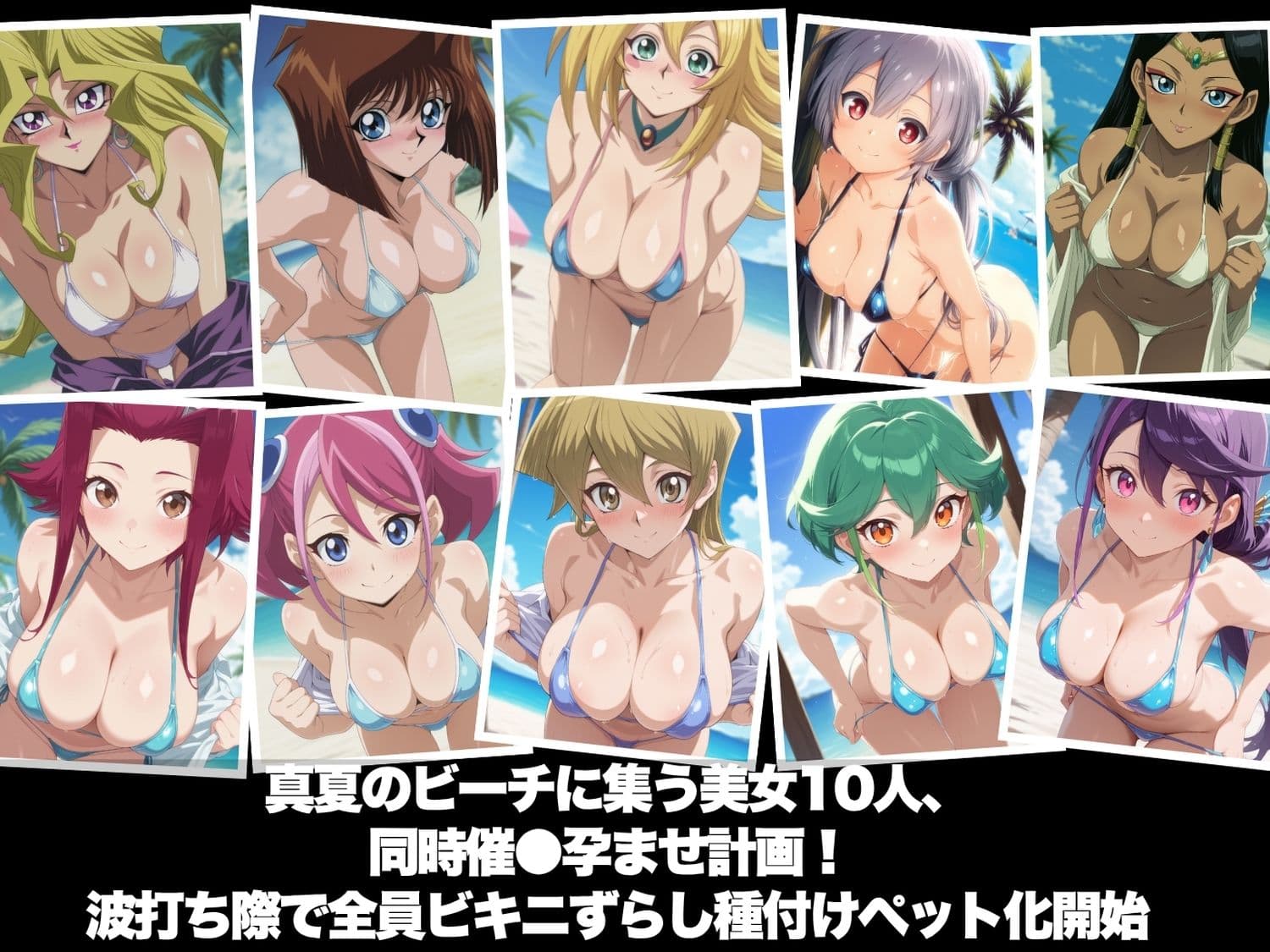 真夏の海辺で堕ちて 〜おじさんの虜になって妊娠するまで〜 遊●王編 サンプル1