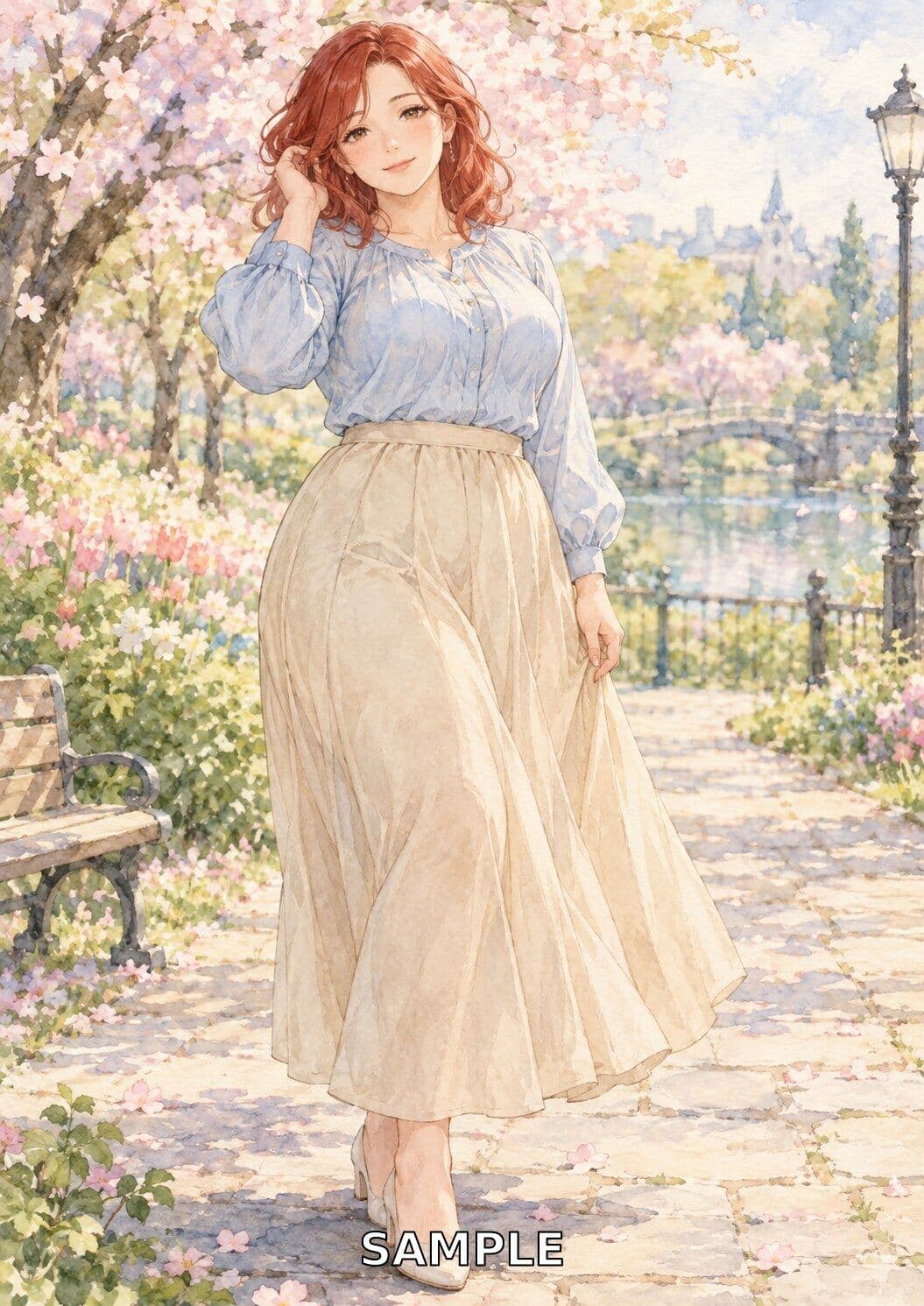 水彩ぽっちゃりレディ100景 ― CURVY WATERCOLOR DAYS ― サンプル4