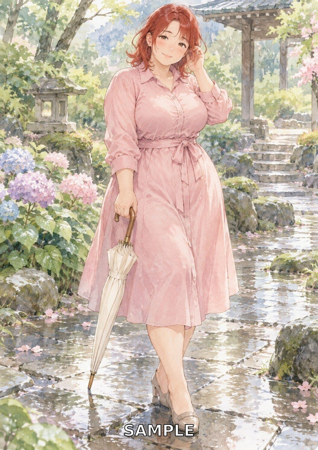 水彩ぽっちゃりレディ100景 ― CURVY WATERCOLOR DAYS ― サンプル8