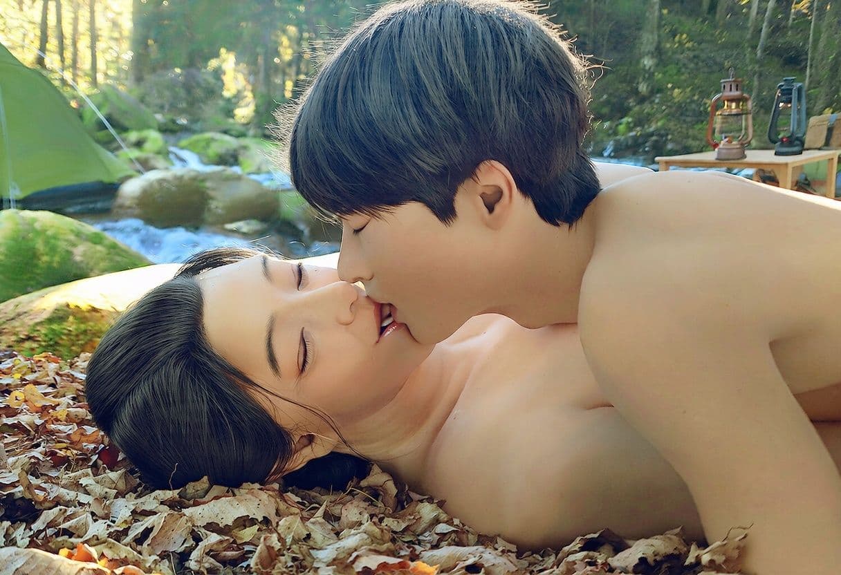 熟れた彼女と、森の奥でふたり。 ― 人妻熟女×年下男・山奥キャンプCG集 ― サンプル9
