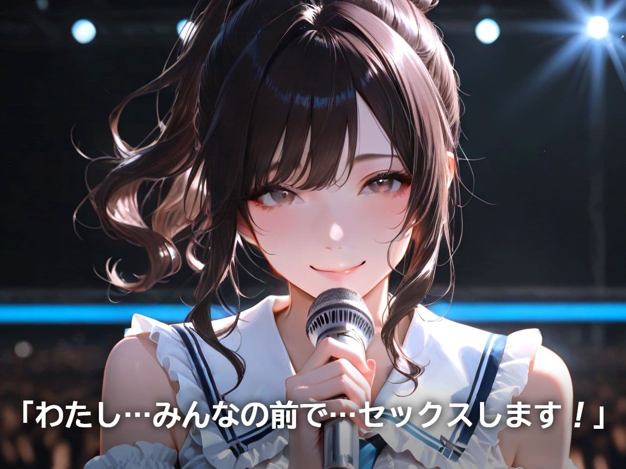 【AIのAV動画】中出しアイドルSEXショー  ライブとビーチで生本番！ サンプル1