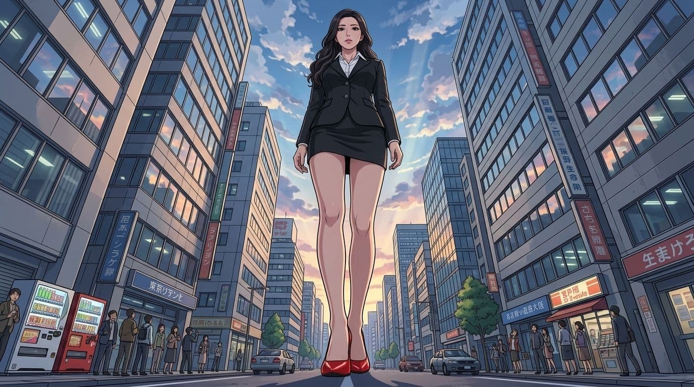 【AIイラスト集II】都市潜伏！巨大OLスーツ特撮ヒロイン - 厳選CGコレクション（12枚/2K高画質）【特典アニメーション動画13本】 サンプル5