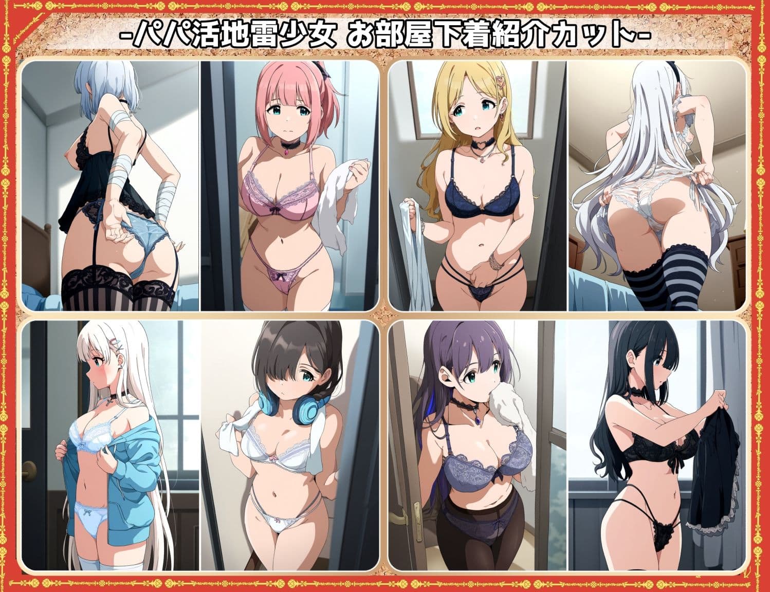 盗撮＆半脱ぎフェチ特化 2020年代アニメ作画特集 観察されるパパ活地雷系少女たち その1 -500枚を撮影- サンプル6