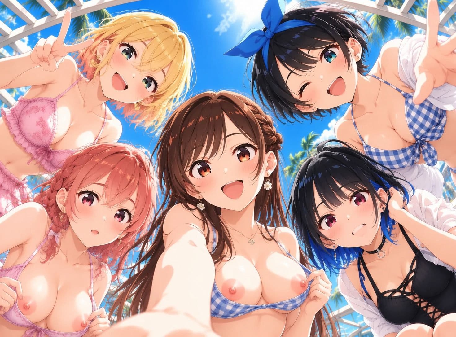 レンタル彼女達のパンチラ・おっぱいイラスト集 サンプル2