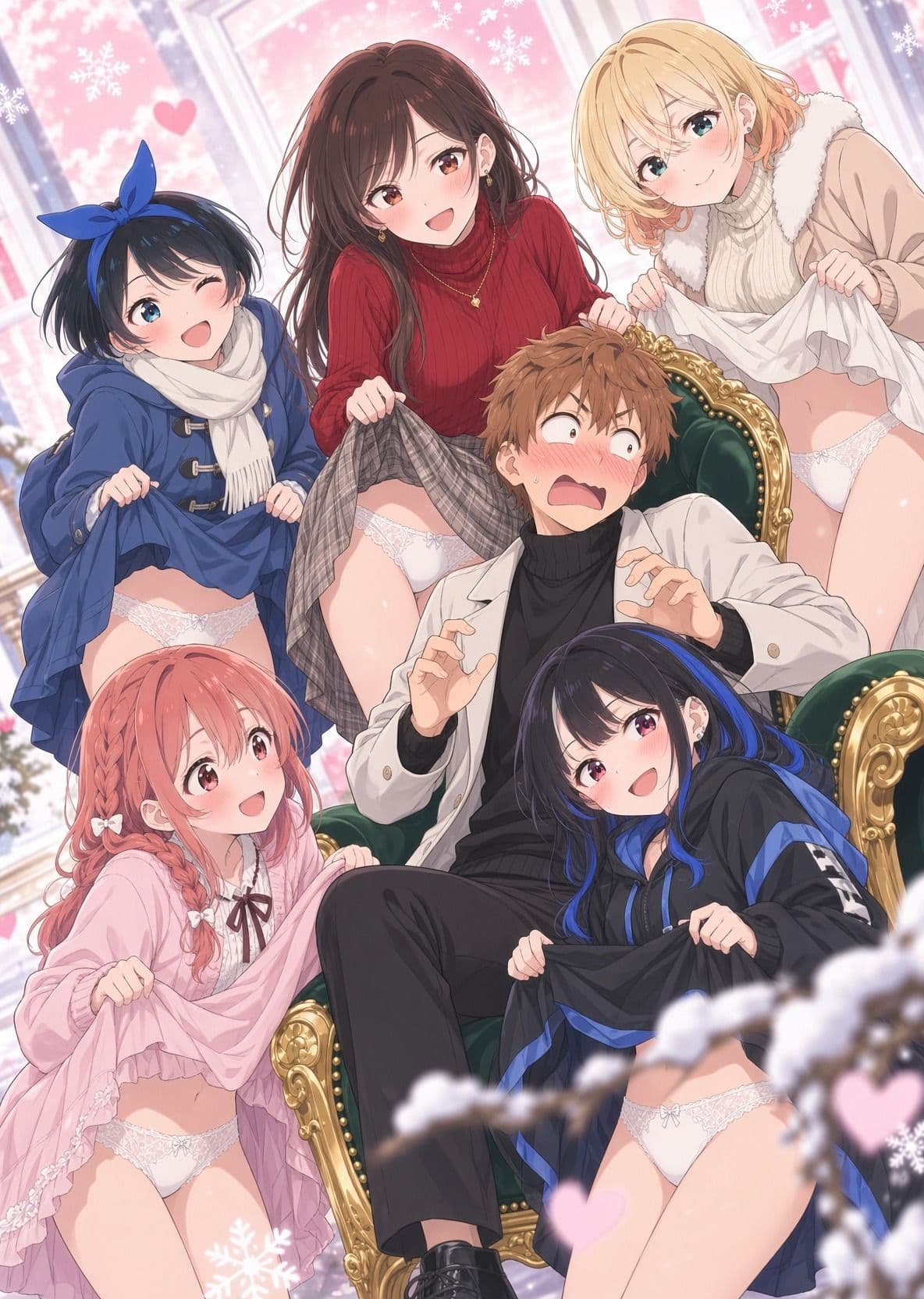 レンタル彼女達のパンチラ・おっぱいイラスト集 サンプル10