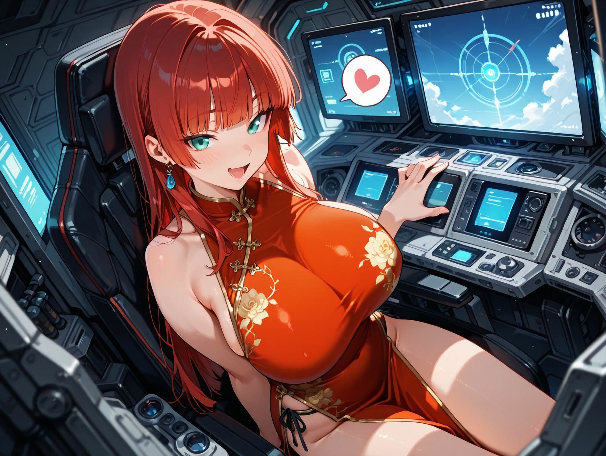 パイロット少女VS触手【ノーパンチャイナ服編】 サンプル1