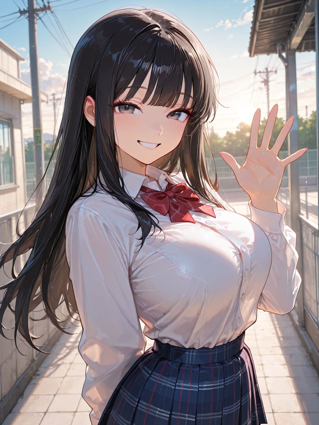 欲情JKと秘密の放課後 濡れ透け制服の巨乳を●す サンプル1