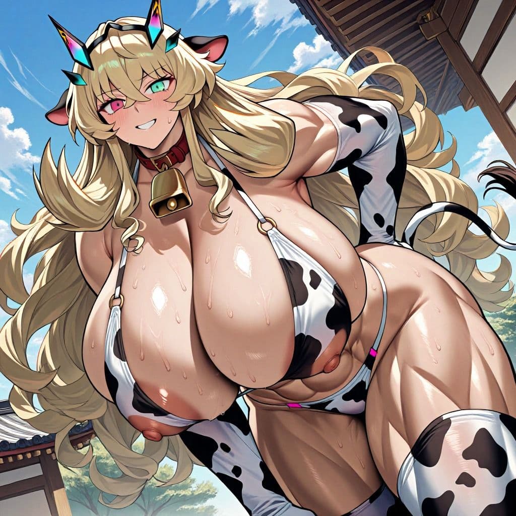 【FGO】バー〇スト 牛コス＆妊婦化 AIイラスト集【247枚】 サンプル3