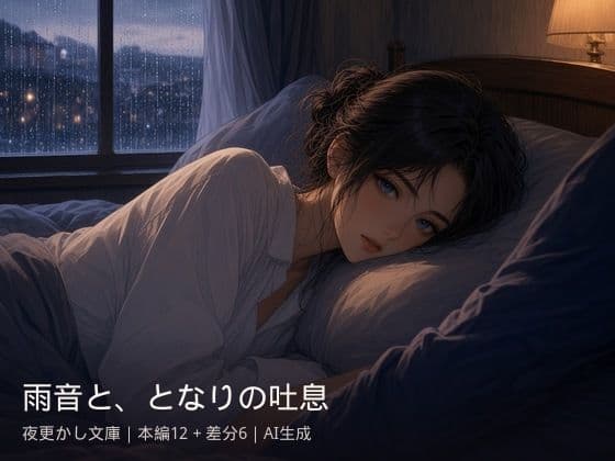 AI生成・差分付き 雨音と、となりの吐息
