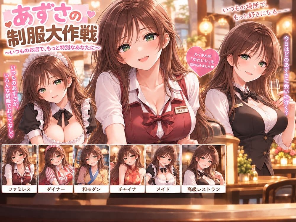あずさの制服大作戦！？  〜ファミレスで始まる、ちょっと特別な関係〜 サンプル1