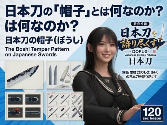 パンチラガチャ★霧島 愛唯（きりしま めい）『日本刀を語り尽くす』第1章-まず「日本刀とは何か」を知る（020-日本刀の「帽子」とは何なのか？）