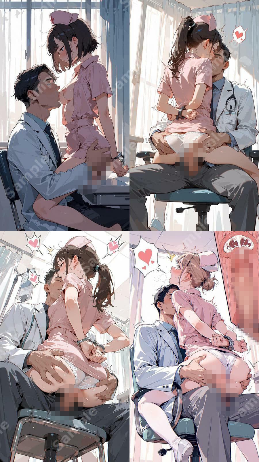 婦人科の医者は対面座位で膣内検診 サンプル10