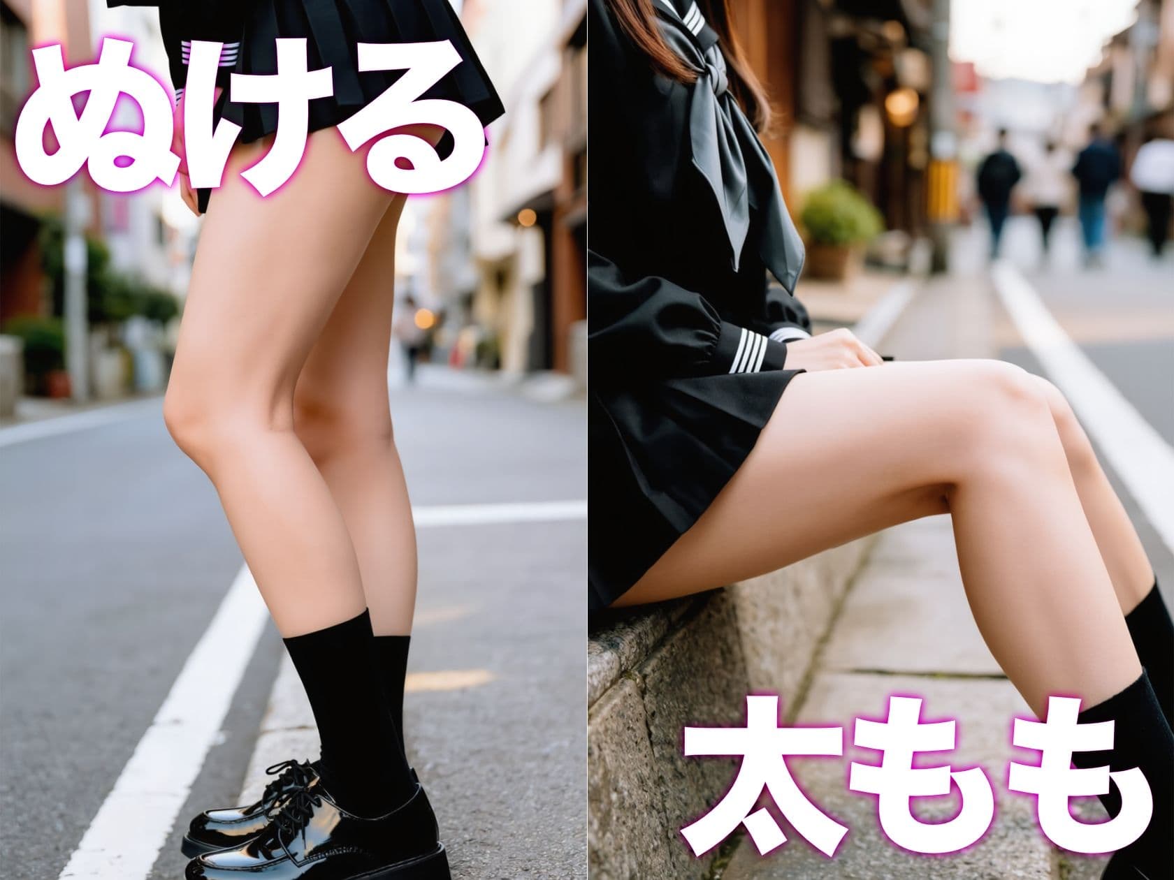 【フェチ画像集】日常のエロい太もも＜オールJK・制服＞ サンプル6