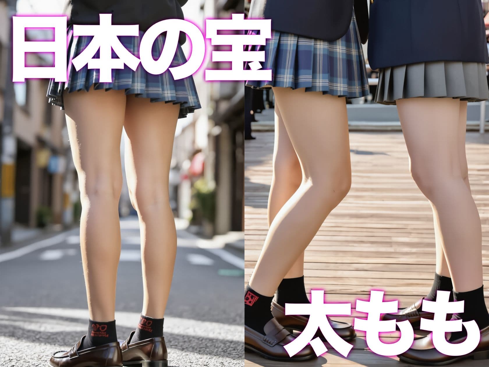 【フェチ画像集】日常のエロい太もも＜オールJK・制服＞ サンプル7