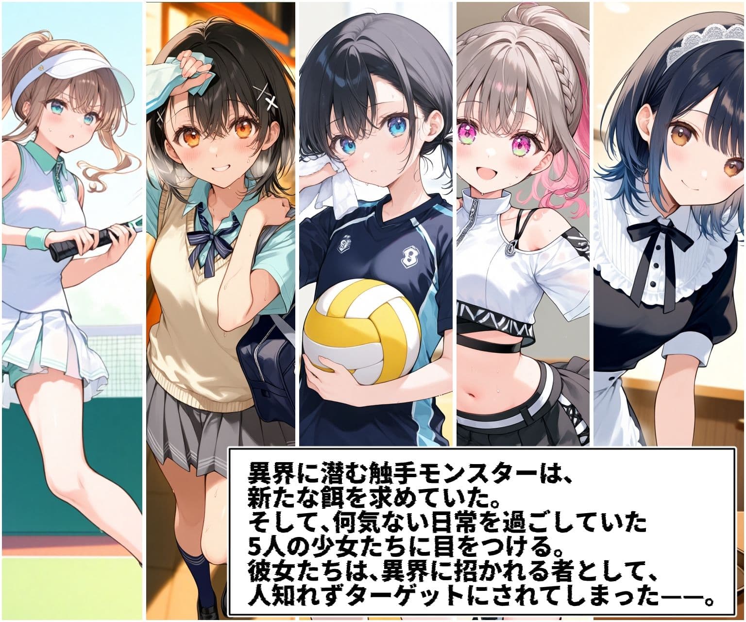 肉壁ノ檻 触手モンスターは少女たちを異界へ強●転移、捕獲、丸呑みの後、体内で孕ませるまで陵〇を繰り返す サンプル1