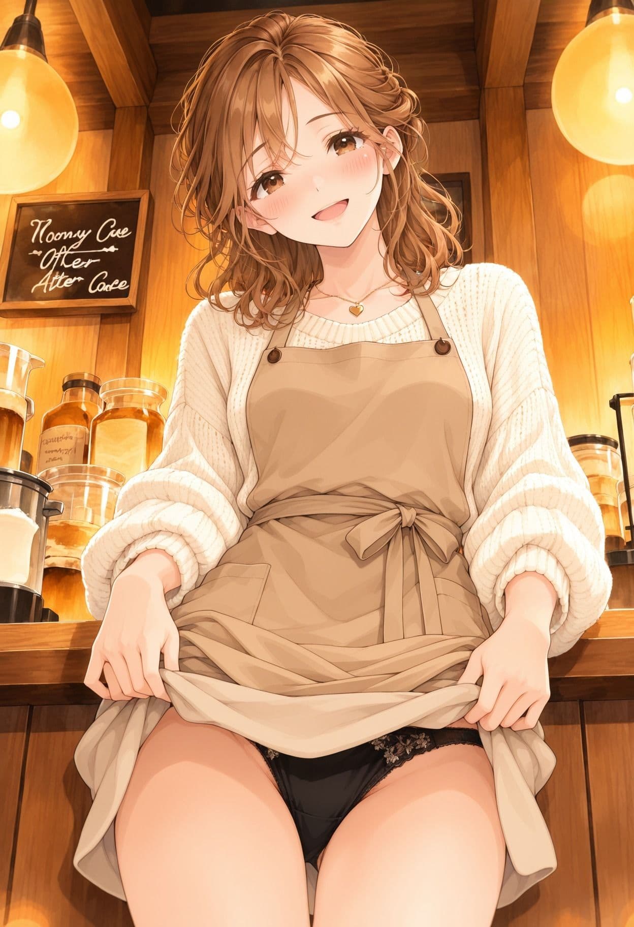 カフェ店員みおの秘密 〜閉店後、二人きりのパンチラ500枚〜 サンプル4