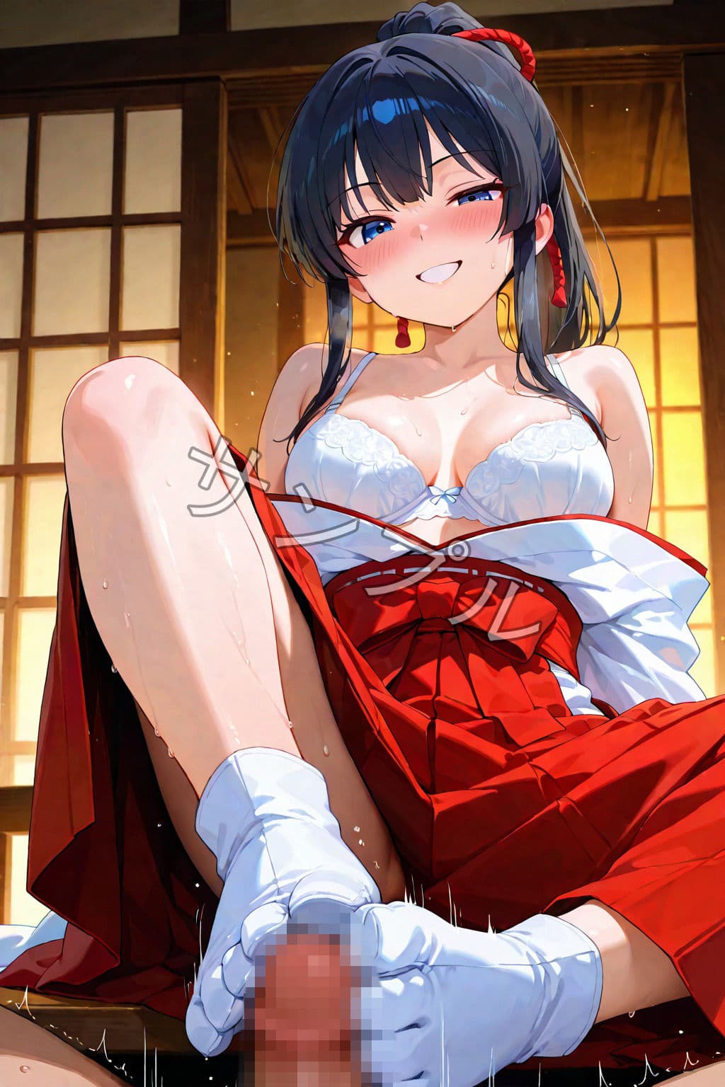 清らかな巫女の本当の姿 〜覗いたら淫乱すぎた〜 サンプル2